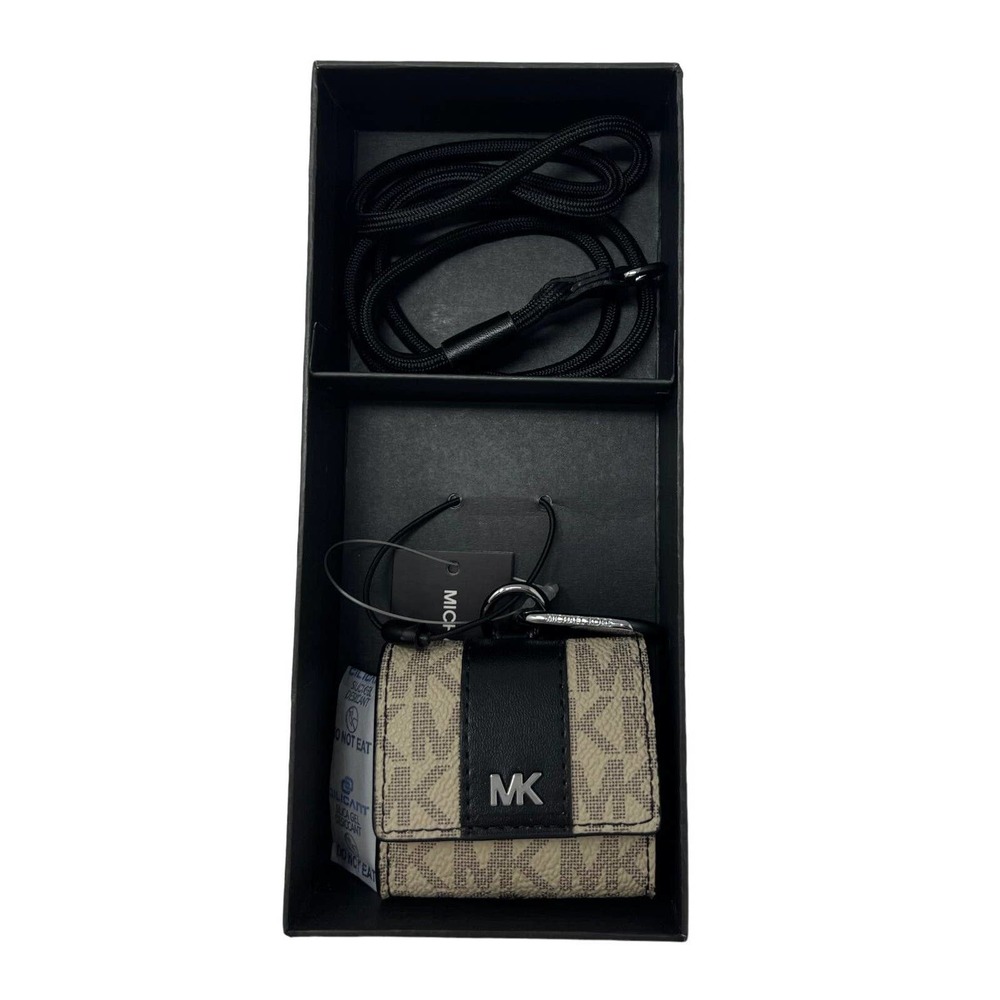 Michael Kors Unisex Expandable AirPod Earbud Case Signature MK with Gift Box